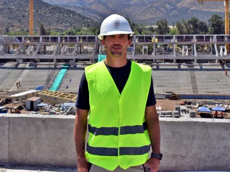 Fuenzalida se pone el casco y visita las obras del nuevo San Carlos