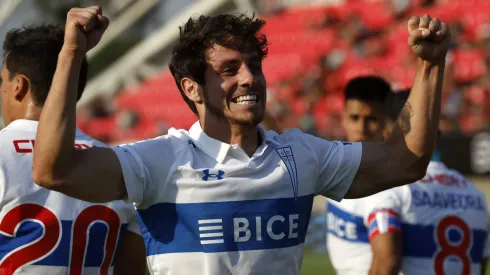 Clemente Montes celebra su gol contra Unión La Calera.
