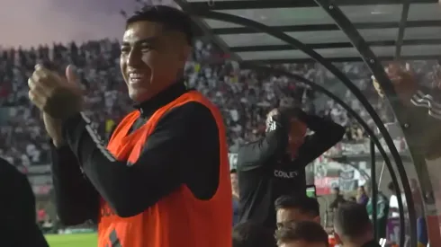 Jorge Almirón se llevó las dos manos a la cabeza tras el gran gol que anotó Carlos Palacios en el Sausalito.