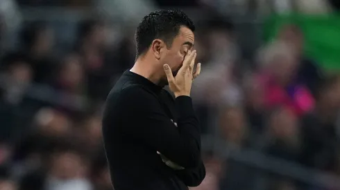 Xavi Hernández dirigiendo en el Barcelona vs. Girona