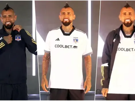 Vidal, el primero en mostrar la nueva camiseta de Colo Colo