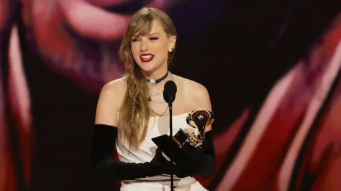 LOS ANGELES, CALIFORNIA - FEBRUARY 04: Taylor Swift accepts the Best Pop Vocal Album award for “Midnights” onstage during the 66th GRAMMY Awards at Crypto.com Arena on February 04, 2024 in Los Angeles, California. (Photo by Kevin Winter/Getty Images for The Recording Academy)