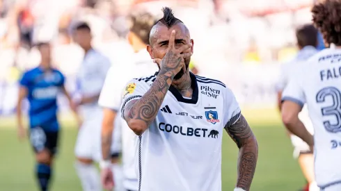 Vidal celebrando el gol ante Huachipato en la Supercopa