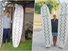 Fabrican tablas de surf a base de basura recogida en playas