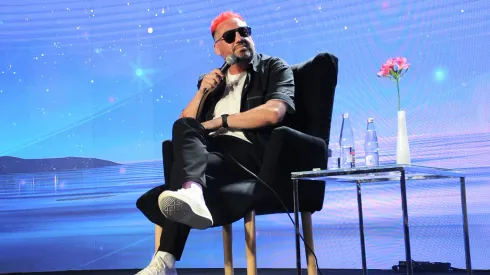 Alex Ortíz durante su conferencia de prensa previa a Viña 2024