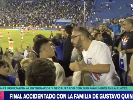 Familia de Quinteros se agarra con hinchas de Vélez en el estadio