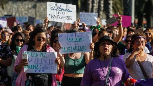 Mujeres se manifiestan en conmemoración del Dia de la Mujer en Viña del Mar (8 de marzo de 2023)