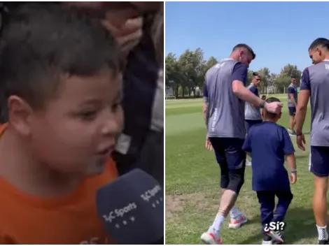 Niño del viral "Aguante Talleres" visita el equipo de los chilenos