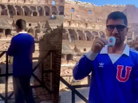 El video de David Pizarro celebrando a la U en el Coliseo de Roma