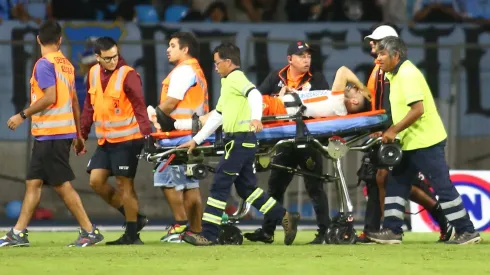 Así salió Nelson Sepúlveda de la cancha en el estadio Tierra de Campeones.