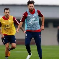Con la mirada del Tigre Gareca: Ben Brereton fue parte del entrenamiento de la Roja