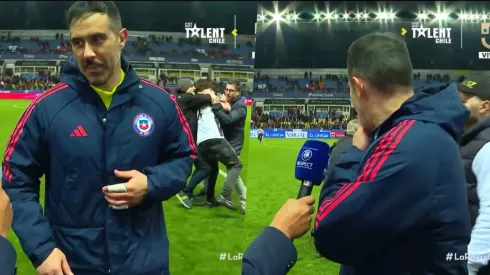 Claudio Bravo ve el show que pasa a sus espaldas