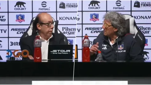 Insólito momento de Colo Colo en conferencia de prensa.
