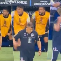 ¡Cuidado! Amor se pega flor de cabezazo en la banca al celebrar el gol de Paiva