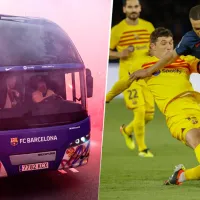 Hinchas del Barcelona agreden bus de su equipo: lo confundieron con PSG