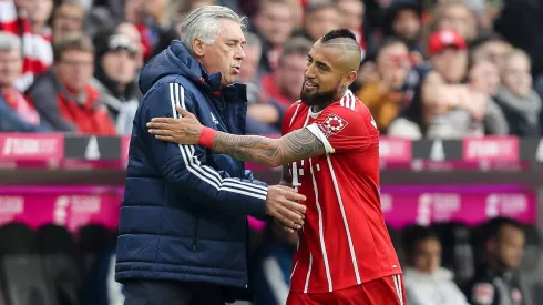 Arturo Vidal y Carlo Ancelotti compartieron en el Bayern Múnich años atrás.