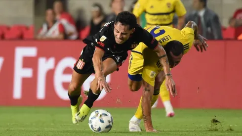 Javier Altamirano en el partido que sufrió la crisis convulsiva. Fue ante Boca Juniors.