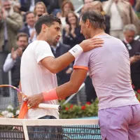 ¡Nunca visto! Pedro Cachín \'imita\' a un futbolista y le pide la camiseta a Rafa Nadal en Madrid