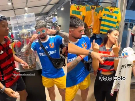 Bambino y el juego de la U vs Colo Colo en Brasil