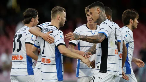 Los jugadores de Atalanta, a puro festejo.