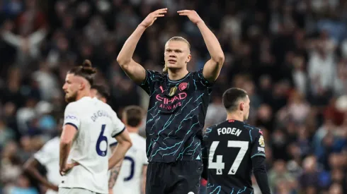 Erling Haaland marcó el gol que le dio el triunfo al Manchester City ante Tottenham.