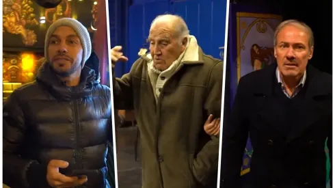 Algunos de los capitanes de la U en la cena aniversario.