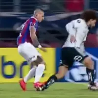 Pailita reclama contra defensa de Cerro Porteño por brutal patada contra Maxi Falcón