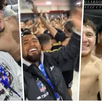 La celebración de Arturo Vidal en el camarín de Colo Colo tras el paso en Copa Libertadores