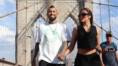 Arturo Vidal está de visita en Nueva York.