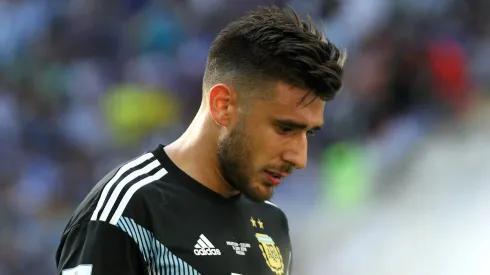 Eduardo Salvio en el Mundial de Rusia 2018 con Argentina.