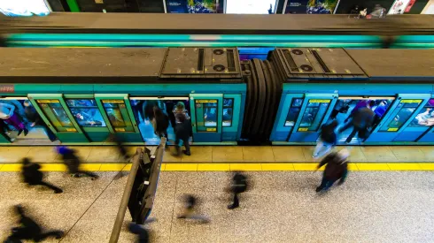 Metro de Santiago con problemas.