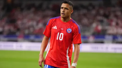 Alexis Sánchez en el partido de Chile vs Perú.