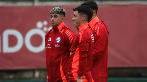 Zavala y Guerrero en un entrenamiento de la Roja.