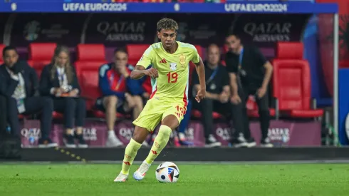 Lamine Yamal, promesa de España, en el encuentro ante Albania.