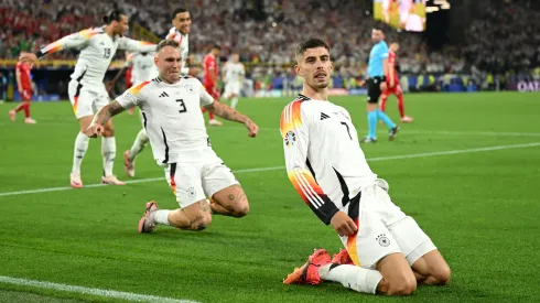 Kai Havertz festeja su gol ante Dinamarca en los octavos de final de la Eurocopa 2024.