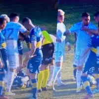 Matías Zaldivia recibe \'rayón de pintura\' de un jugador de Everton y reacciona furioso
