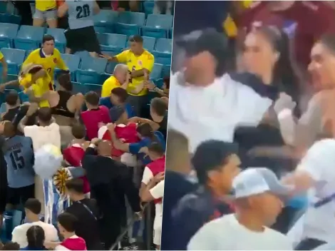 Con Darwin en las tribunas: brutal pelea tras la derrota charrúa