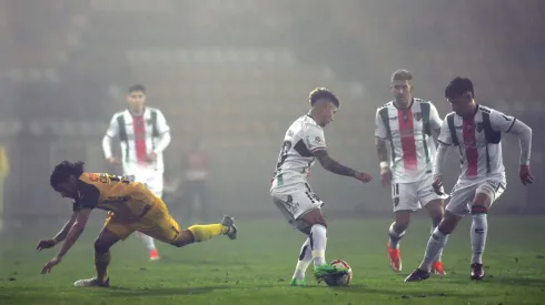 Los jugadores de Coquimbo Unido y Palestino en el enfrentamiento de la Jornada 12 del Campeonato Nacional 2024.