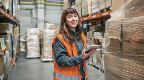 Trabajadora logística