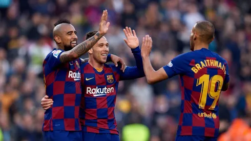 Vidal compartió con el nuevo refuerzo de Gremio