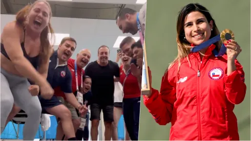 La emoción del Team Chile por el oro de Francisca Crovetto