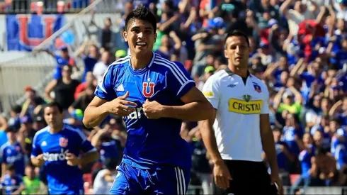 Juan Ignacio Duma celebrando ante Colo Colo en 2013.