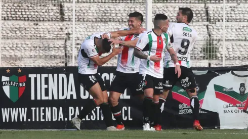Los jugadores de Palestino celebran uno de los goles contra O'Higgins en el Campeonato Nacional 2024.