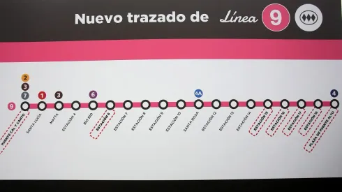 Recorrido de la futura Línea 9 del Metro de Santiago.