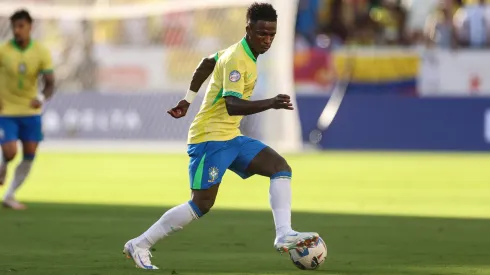 Vinícius Junior en el partido entre Brasil y Colombia en la Copa América 2024.