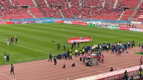 El lienzo en apoyo a Campos.