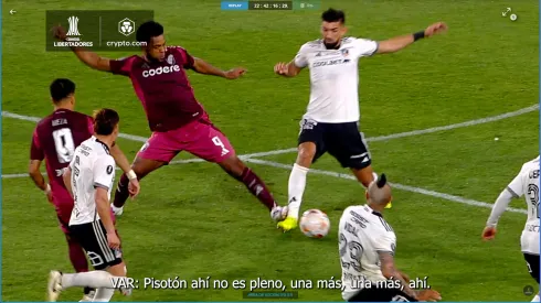 El VAR consideró que era solo amarilla para Miguel Borja