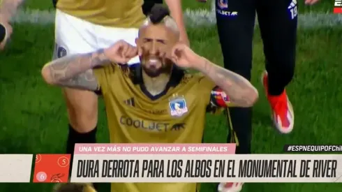 Arturo Vidal se despidió con gestos a los hinchas de River.