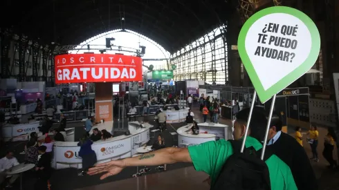 Enero de 2024.<br />
Feria de postulación universitaria.