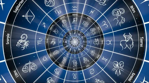 Fondo astrológico azul